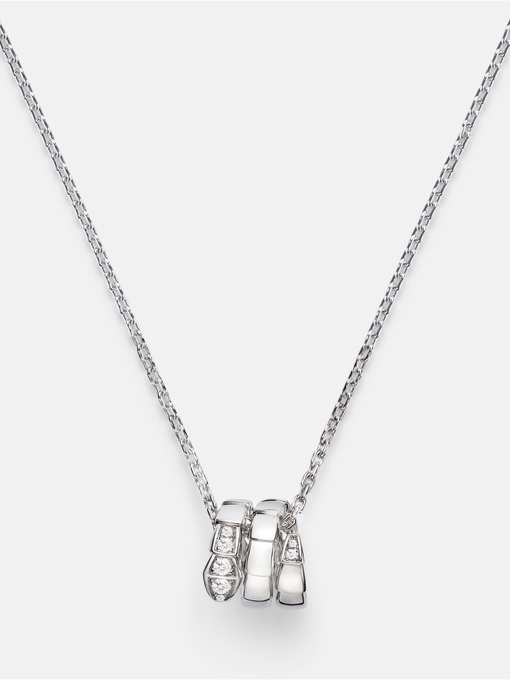 Serpenti Pendant Necklace in Silver